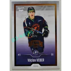 2022/23 Goal Cards Chance Liga 2. série #261 Václav Veber Expo Gold 1 of 3