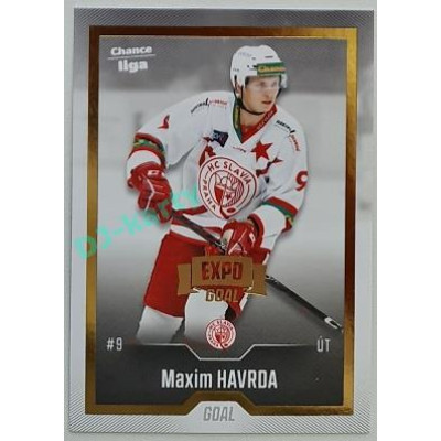 2022/23 Goal Cards Chance Liga 2. série #309 Maxim Havrda Expo Gold 1 of 3
