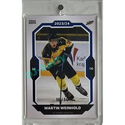 2023/24 Goal cards Chance Liga 2. série #360 Martin Weinhold Blue 10/10