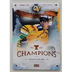 2023 Goal Cards Zlín Champions #08 Adam Burian Parallel 7/10