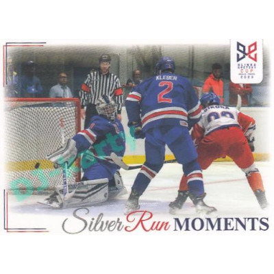 2023/24 Legendary Cards Hlinka Gretzky Cup Young Lions #SRM-17 Češi na úvod turnaje zdolali USA 7:2 Silver Run Moments