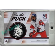 2023/24 Legendary Cards Hlinka Gretzky Cup Young Lions #P-09 Aleš Zielinski On The Puck Red xx/29