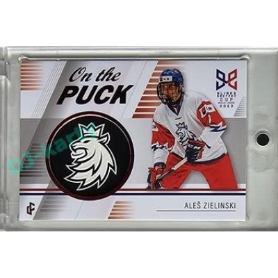 2023/24 Legendary Cards Hlinka Gretzky Cup Young Lions #P-09 Aleš Zielinski On The Puck Red xx/29