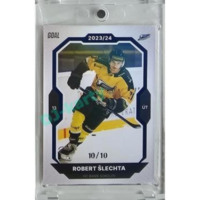 2023/24 Goal cards Chance Liga 2. série #368 Robert Šlechta Blue 10/10