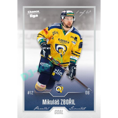 2022/23 Goal Cards Chance Liga 1. série #188 Mikuláš Zbořil Silver 1 of 60