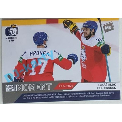 2021 MK reprezentace Lukáš Klok / Filip Hronek GDM #90