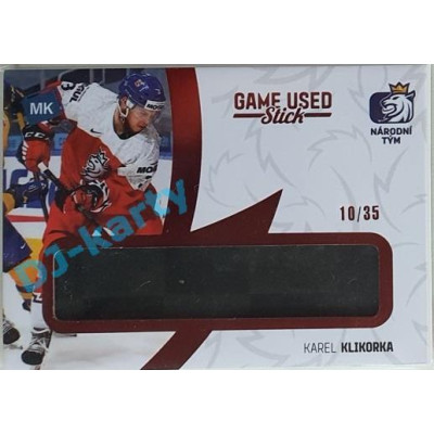 2021 MK reprezentace Karel Klikorka #12 10/35 Game used memorabilia Red