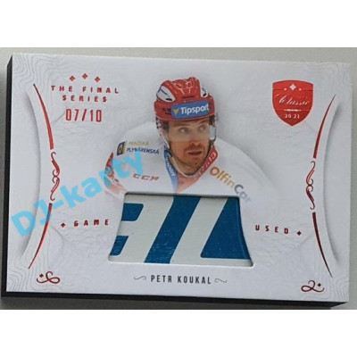 2021/22 OFS The Final Series Petr Koukal #STI-KOE 07/10 Game Used Stick Red