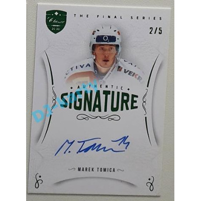 2021/22 OFS The Final Series Marek Tomica #TFS-MT 2/5 Authentic Signature Emerald