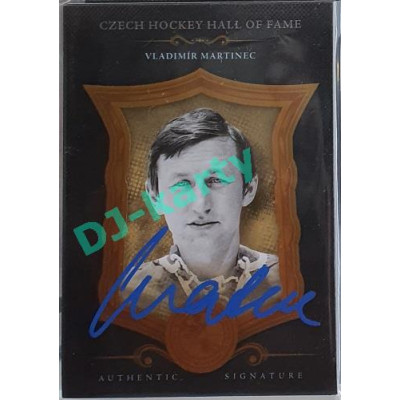 2020 OFS Síň slávy českého hokeje Vladimír Martinec #SSCH-VMA 06/20 Black Authentic Signature Blue
