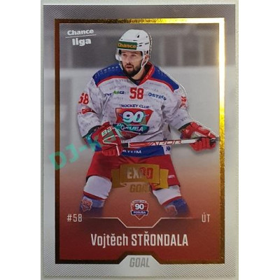 2022/23 Goal Cards Chance Liga 1. série #170 Vojtěch Střondala Expo Pardubice Gold 1 of 3