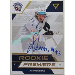 2022/23 Sportzoo ELH 1. série #RPS-AD Adam Dvořák Rookie Premiere Auto 47/49