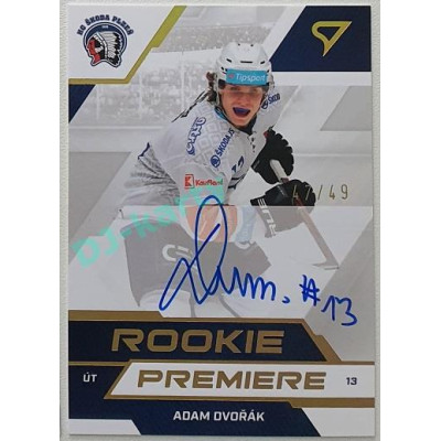 2022/23 Sportzoo ELH 1. série #RPS-AD Adam Dvořák Rookie Premiere Auto 47/49