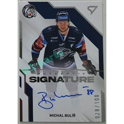 2022/23 Sportzoo ELH 1. série #AS2-BU Michal Bulíř Signature level 2 xxx/100