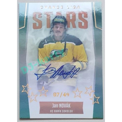 2022/23 Goal Cards Chance Liga 1. série #ST-3 Jan Novák Chance Liga Stars Autograph 07/49