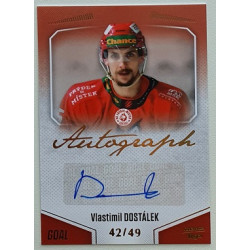 2022/23 Goal Cards Chance Liga 2. série #143 Vlastimil Dostálek Autograph xx/49