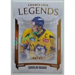 2022/23 Goal Cards Chance Liga 2. série #29 Jaroslav Roubík Legends Autograph xx/49