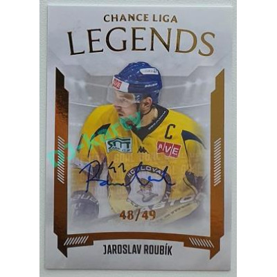 2022/23 Goal Cards Chance Liga 2. série #29 Jaroslav Roubík Legends Autograph xx/49