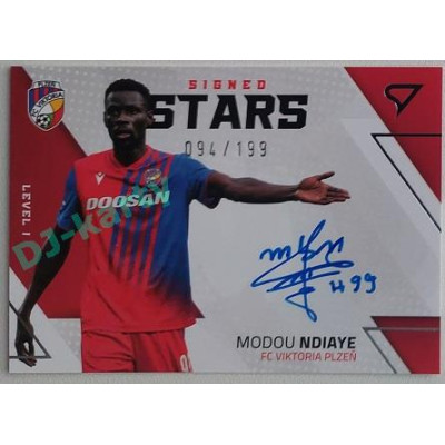 2022/23 Sportzoo Fortuna Liga 2. série #SL1-MN Modou Ndiaye Signed Stars Level 1 xx/199