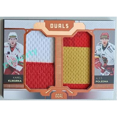 2022/23 Goal Cards Chance Liga Update #D-18 K. Klikorka / A. Poledna Duals Jersey Bronze 07/30