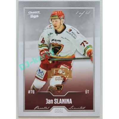 2022/23 Goal Cards Chance Liga 2. série #257 Jan Slanina Expo Silver 1 of 3