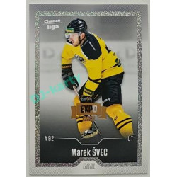2022/23 Goal Cards Chance Liga 2. série #243 Marek Švec Expo Rainbow Dotted 1/1