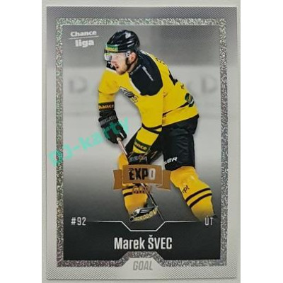 2022/23 Goal Cards Chance Liga 2. série #243 Marek Švec Expo Rainbow Dotted 1/1