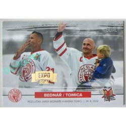 2022 Goal Cards Rozlučka Jardy Bednáře a Marka Tomici #39 Bednář / Tomica Expo Gold 1of3