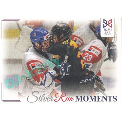 2023/24 Legendary Cards Hlinka Gretzky Cup Young Lions #SRM-18 Ve druhém utkání se Češi střetli s Němci Silver Run Moments