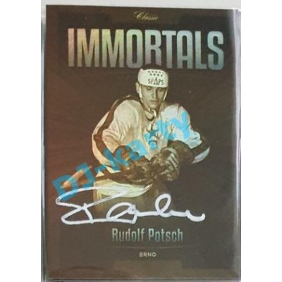 2020 OFS Síň slávy českého hokeje Rudolf Potsch #IM-10 04/10 Immortals Signature White