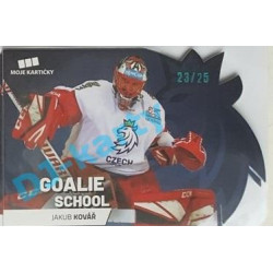 2020 MK reprezentace Jakub Kovář #8 23/25 Goalie School Die-cut Blue
