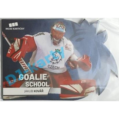 2020 MK reprezentace Jakub Kovář #8 Goalie School Die-cut Blue Retail