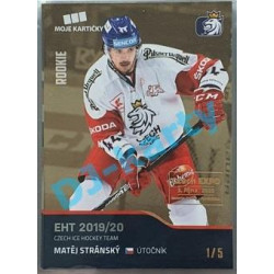 2020 MK reprezentace Matěj Stránský #33 1/5 Gold Czech Expo