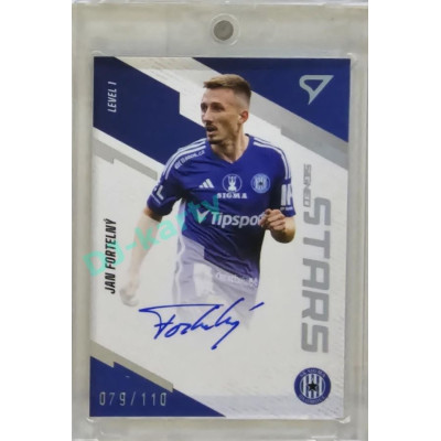 2023/24 Sportzoo Fortuna Liga 1. série #SL1-JF Jan Fortelný Signed Stars Level 1 xxx/110