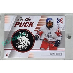 2023/24 Legendary Cards Hlinka Gretzky Cup Young Lions #P-17 Oskar Lisler On The Puck Red xx/29