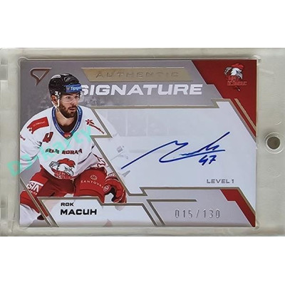 2023/24 Sportzoo ELH 1. série #SL1-RM Rok Macuh Authentic Signature Level 1 xxx/130