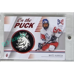 2023/24 Legendary Cards Hlinka Gretzky Cup Young Lions #P-18 Matěj Kubiesa On The Puck Red xx/29