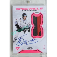 2023/24 Sportzoo ELH 2. serie #SM-TR Tomáš Redlich Spectacle Memorabilia Neon Pink Auto 4/5