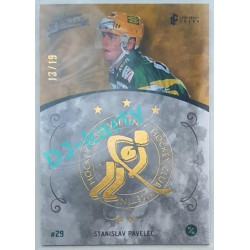 2021 Legendary Cards League Dynasty Vsetín Stanislav Pavelec #44 13/19 Gold Rainbow
