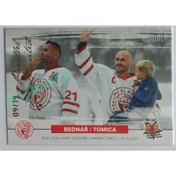 2022/23 Goal Cards Chance Liga 1. série #39 Bednář / Tomica Rozlučka Slavia Parallel 09/19