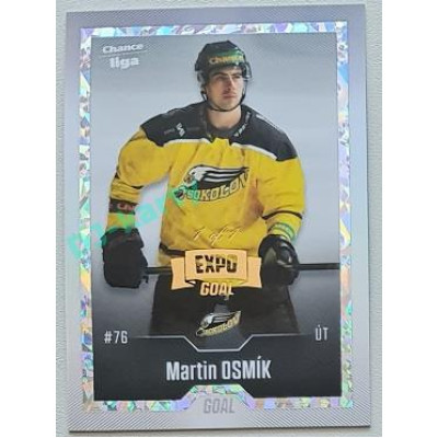 2022/23 Goal Cards Chance Liga 2. série #240 Martin Osmík Expo Rainbow ICE 1/1
