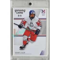 2023/24 Legendary Cards Hlinka Gretzky Cup Young Lions #17 Oskar Lisler Frame White 8/9