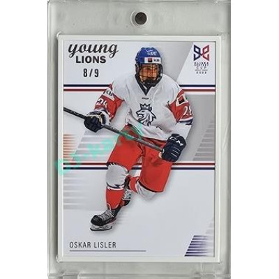 2023/24 Legendary Cards Hlinka Gretzky Cup Young Lions #17 Oskar Lisler Frame White 8/9