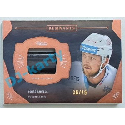2020/21 OFS 1. série Tomáš Bartejs #RPS-TBA 36/75 Game Used Remnants
