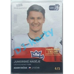 2020 MK reprezentace Adam Raška #76 4/5 Silver Czech Expo