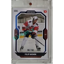 2023/24 Goal cards Chance Liga 2. série #385 Filip Moník Blue 10/10