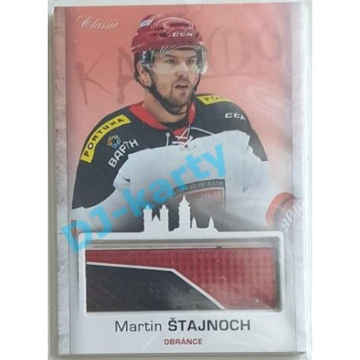 2017 OFS Mountfield Cup Martin Štajnoch #30 Game Used Stick PROMO