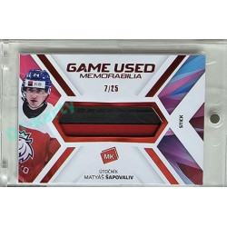 2023 MK reprezentace #GUM-11 Matyáš Šapovaliv Game Used Memorabilia RED 7/25