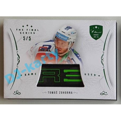 2021/22 OFS The Final Series Tomáš Zohorna #STI-ZOT 5/5 Game Used Stick Emerald