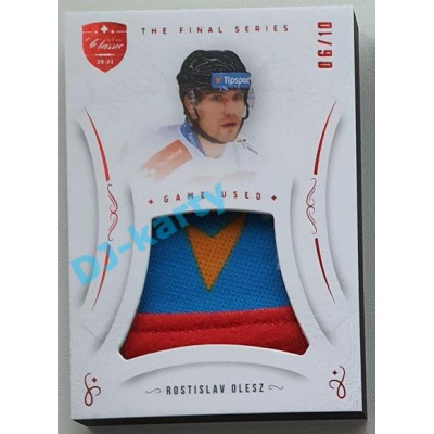 2021/22 OFS The Final Series Rostislav Olesz #JER-RO 06/10 Game Used Jersey Red